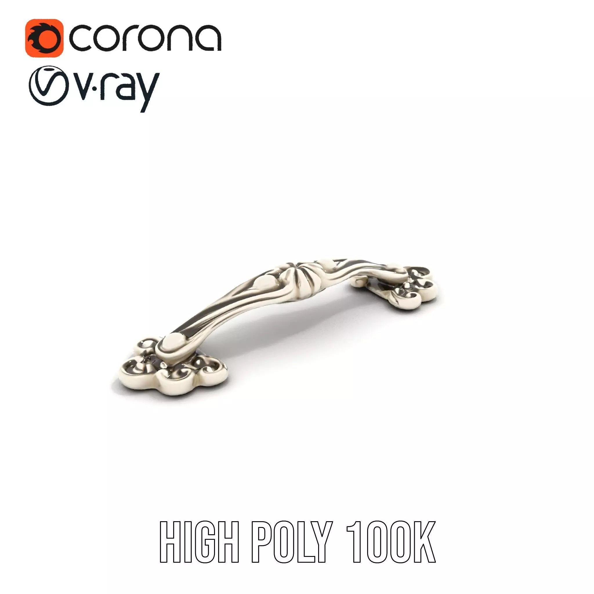 Elegant Silver Handle model pack Low-poly 3D model_20