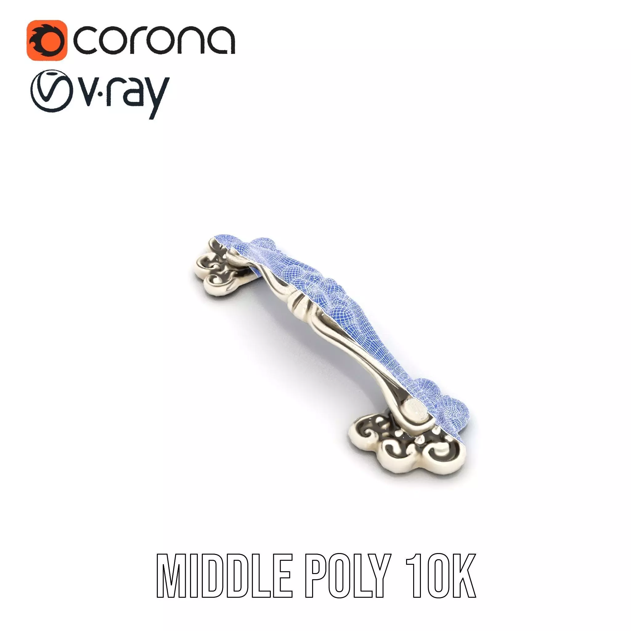 Elegant Silver Handle model pack Low-poly 3D model_26