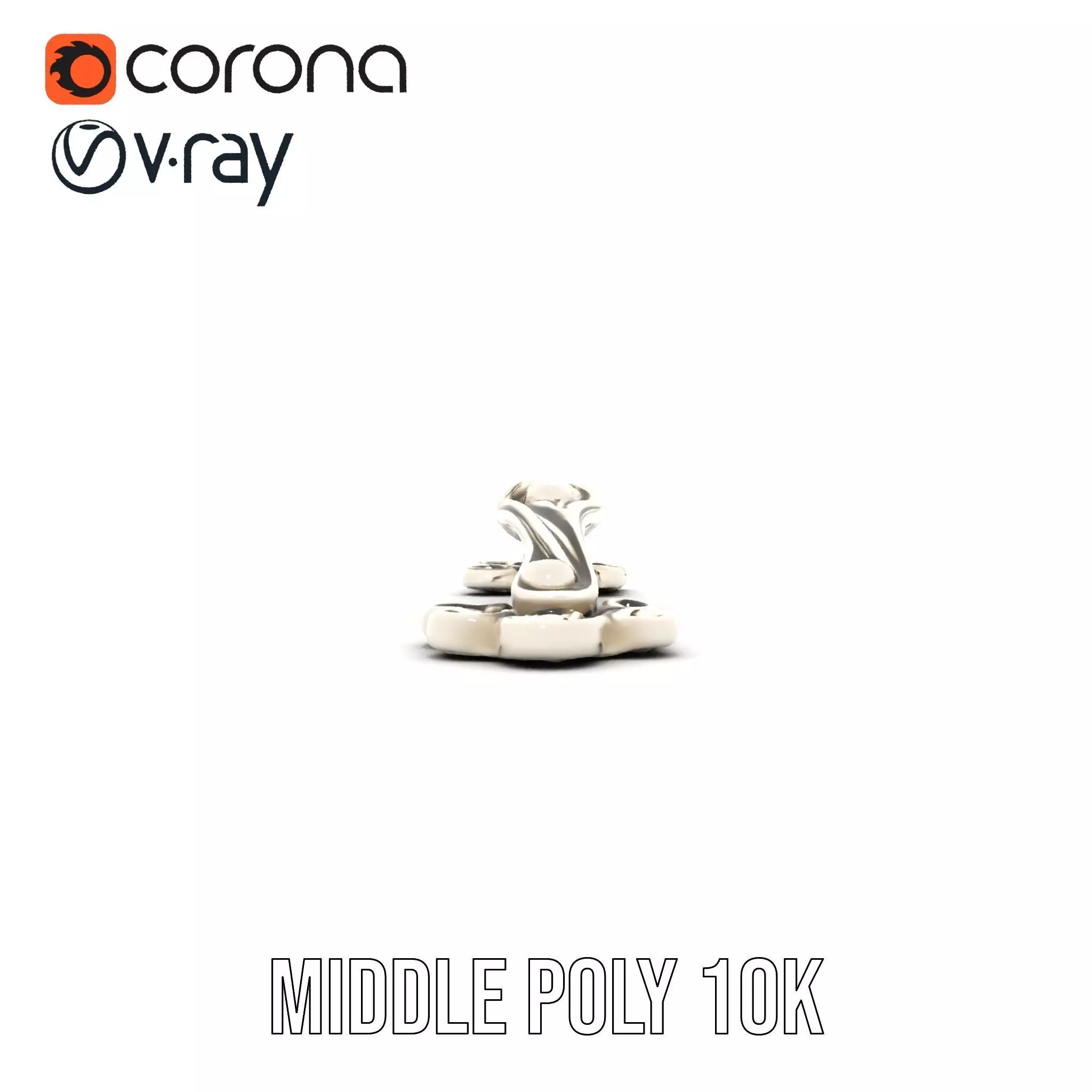 Elegant Silver Handle model pack Low-poly 3D model_11