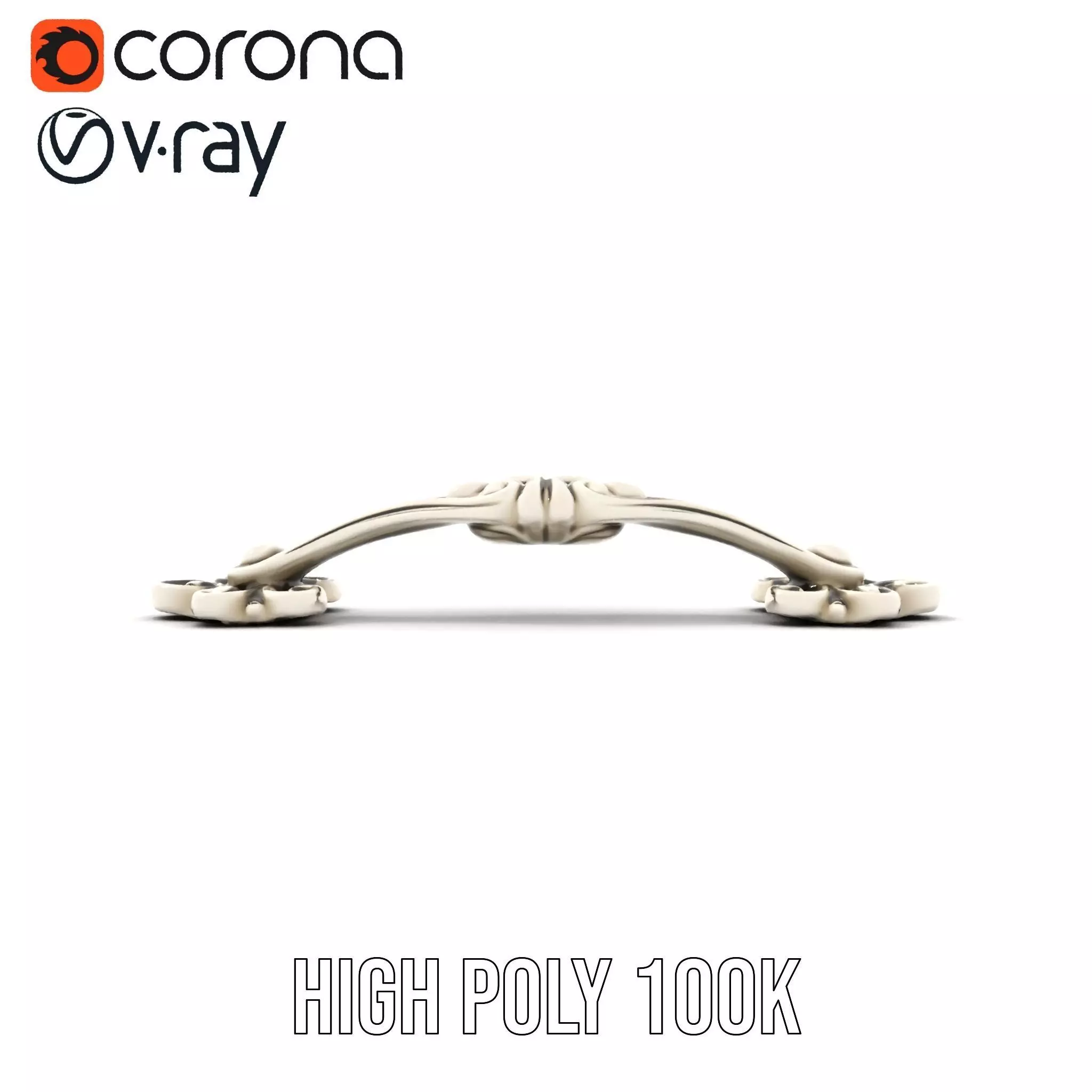 Elegant Silver Handle model pack Low-poly 3D model_23