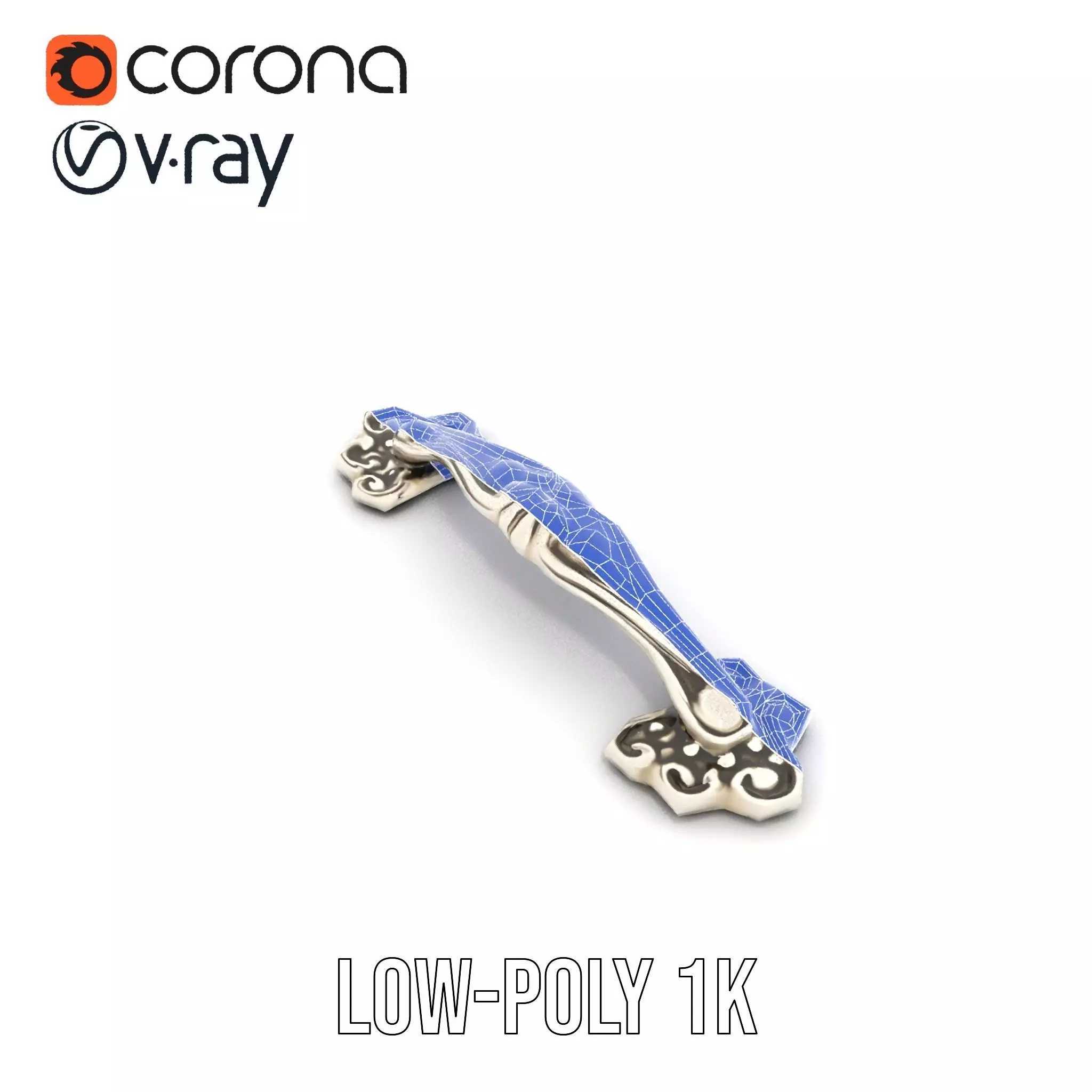 Elegant Silver Handle model pack Low-poly 3D model_25