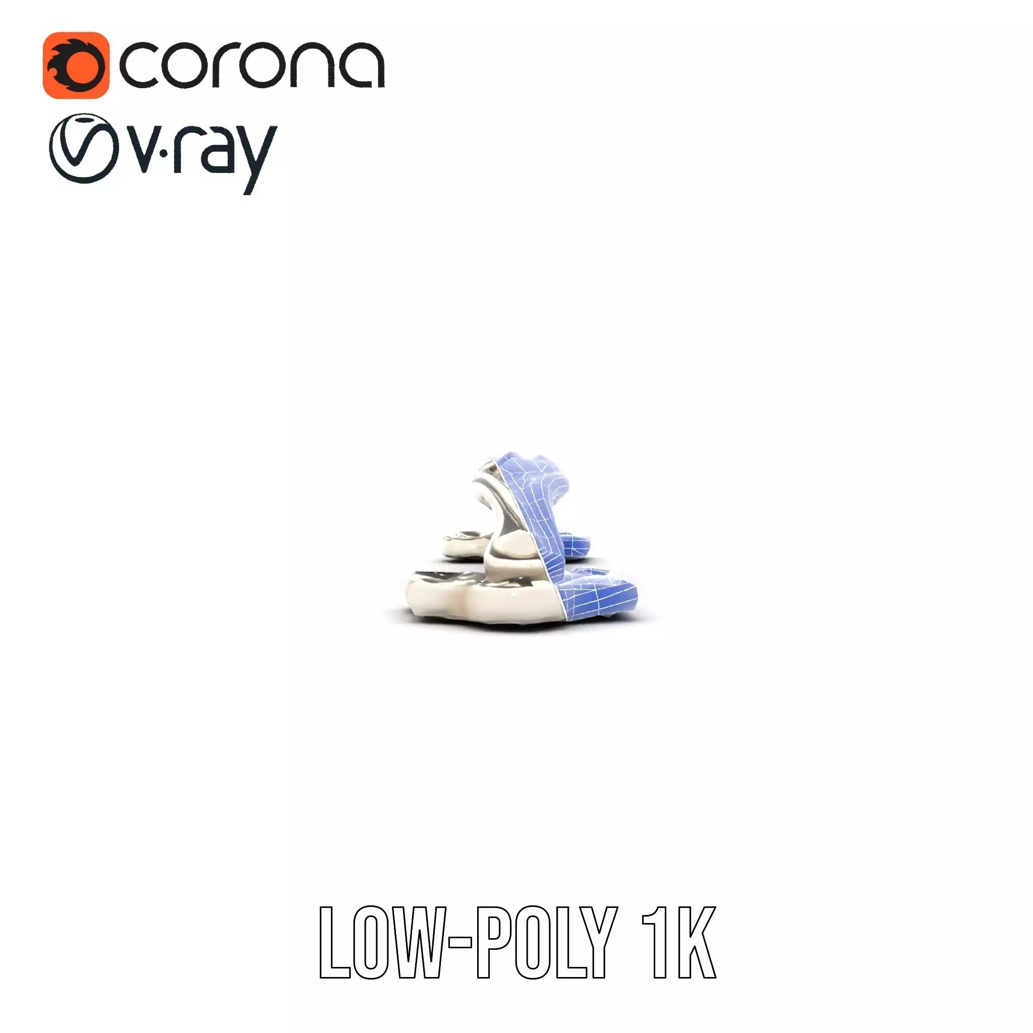 Elegant Silver Handle model pack Low-poly 3D model_30