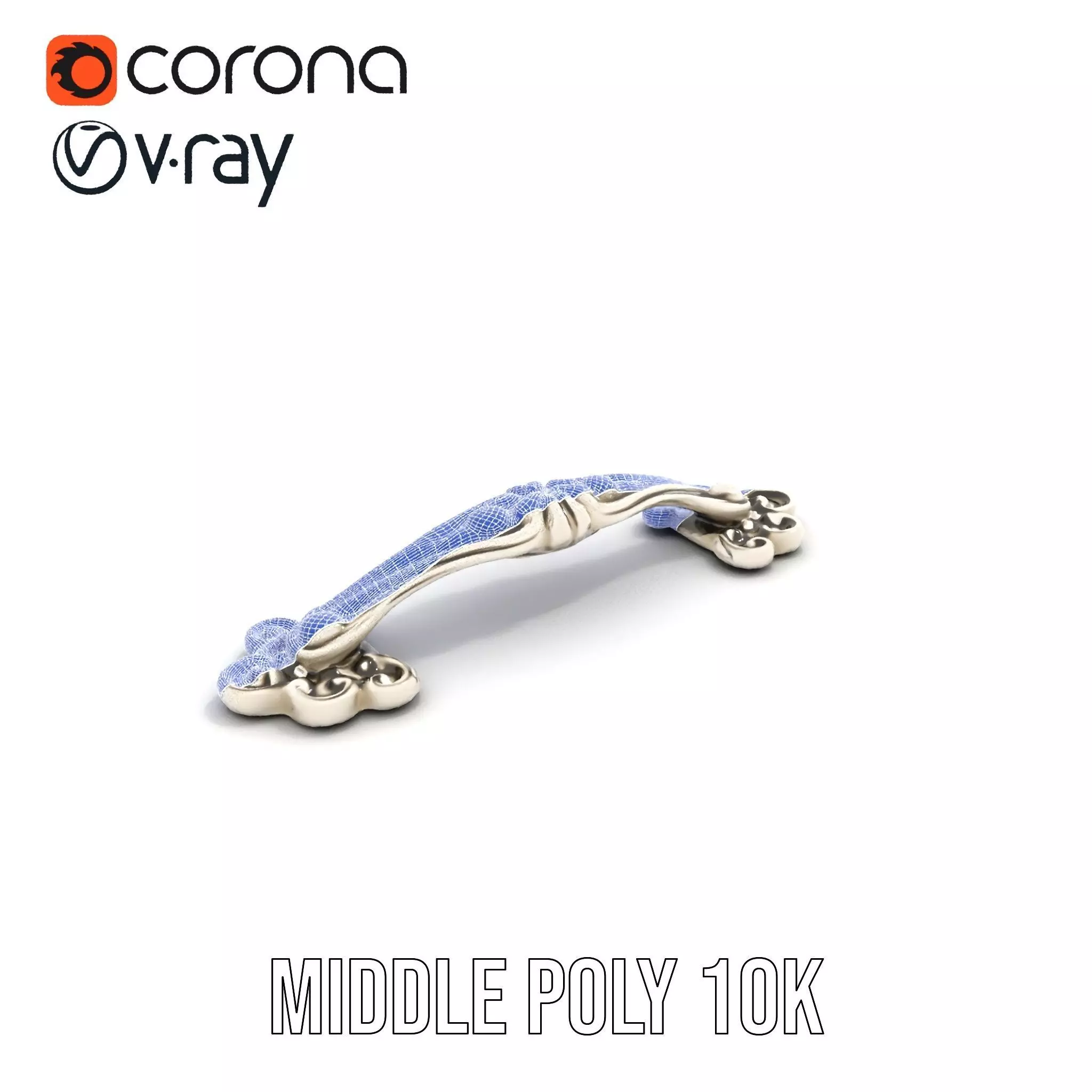 Elegant Silver Handle model pack Low-poly 3D model_15