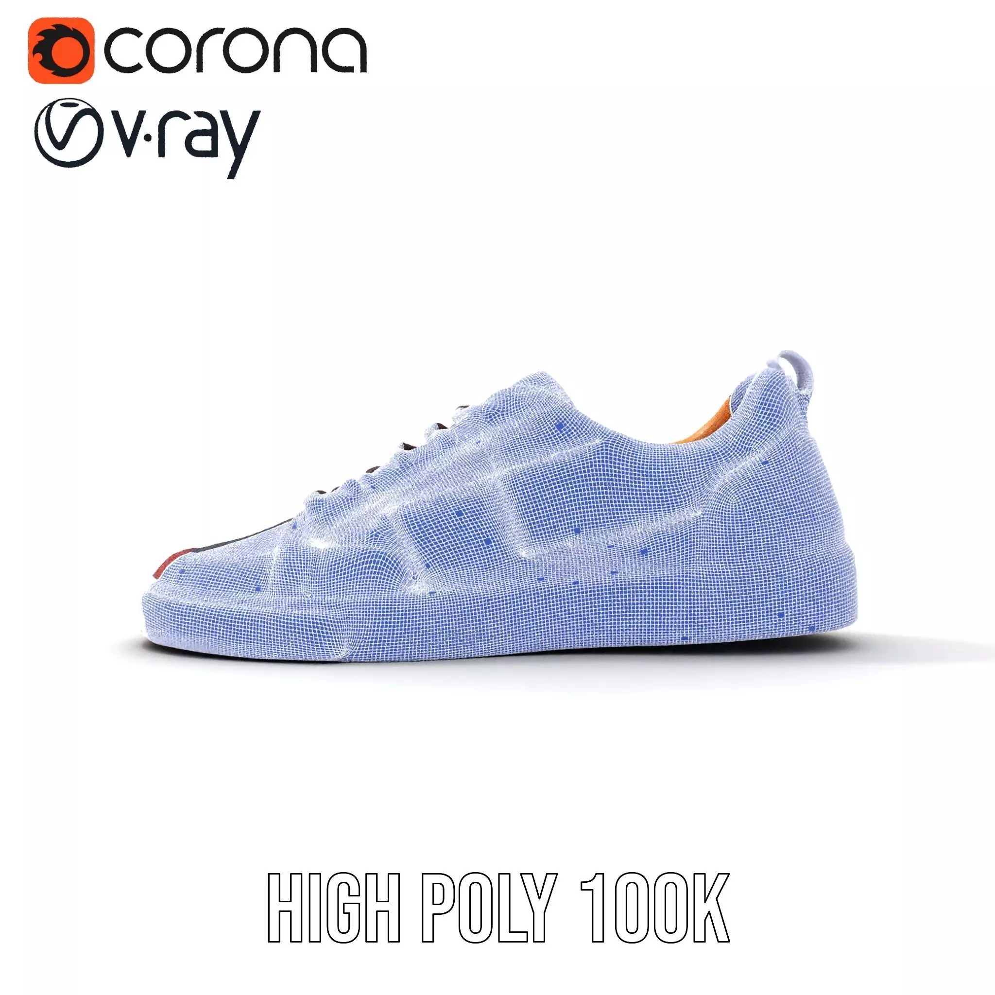 Patchwork Sneaker model pack Low-poly 3D model_32