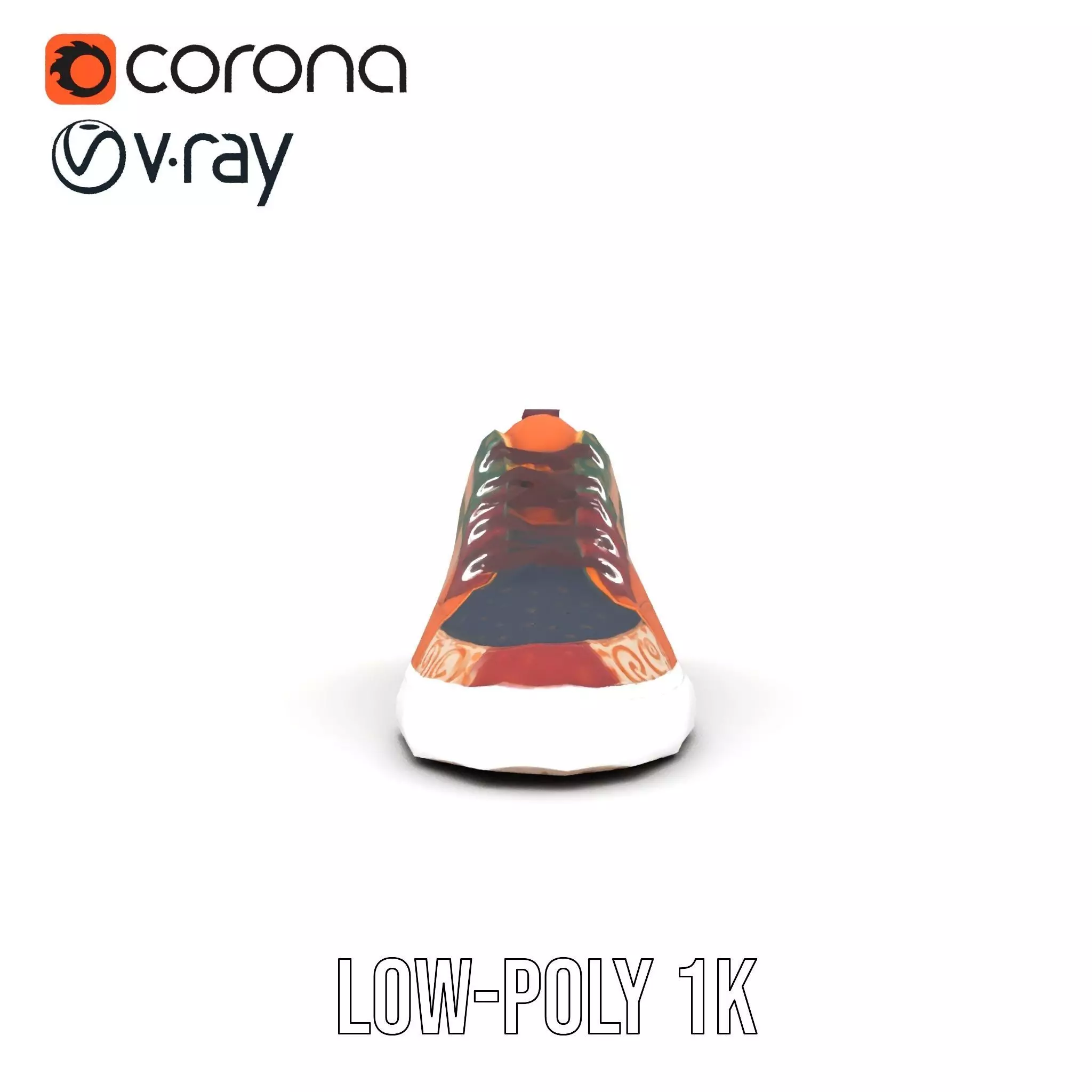 Patchwork Sneaker model pack Low-poly 3D model_9