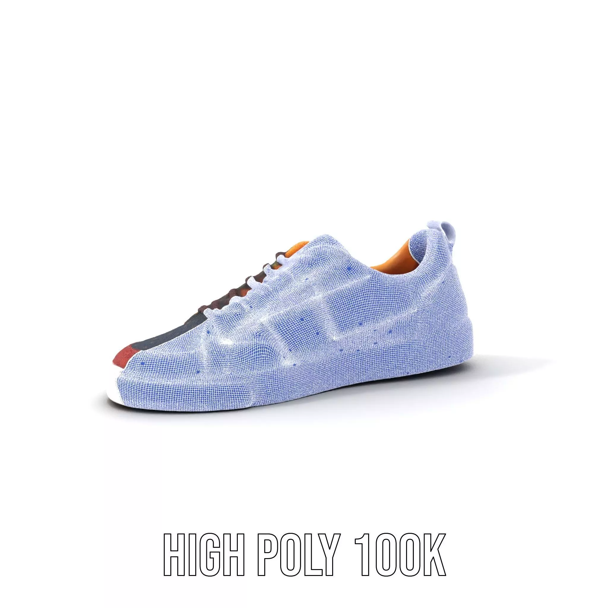 Patchwork Sneaker model pack Low-poly 3D model_4