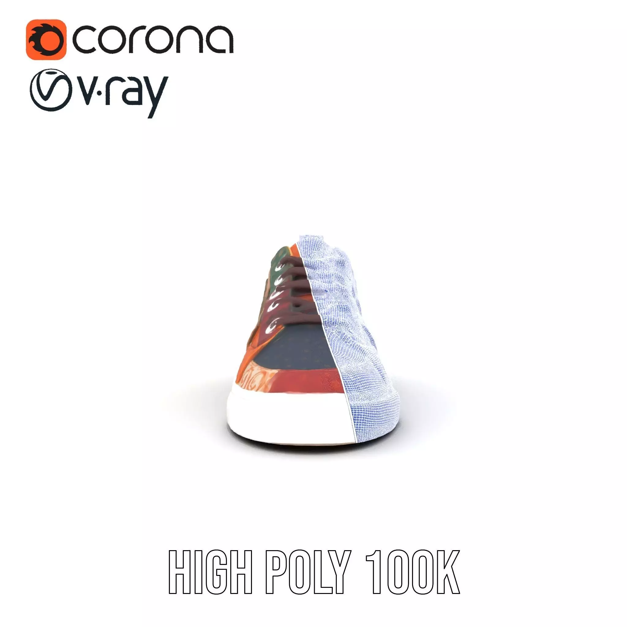 Patchwork Sneaker model pack Low-poly 3D model_26