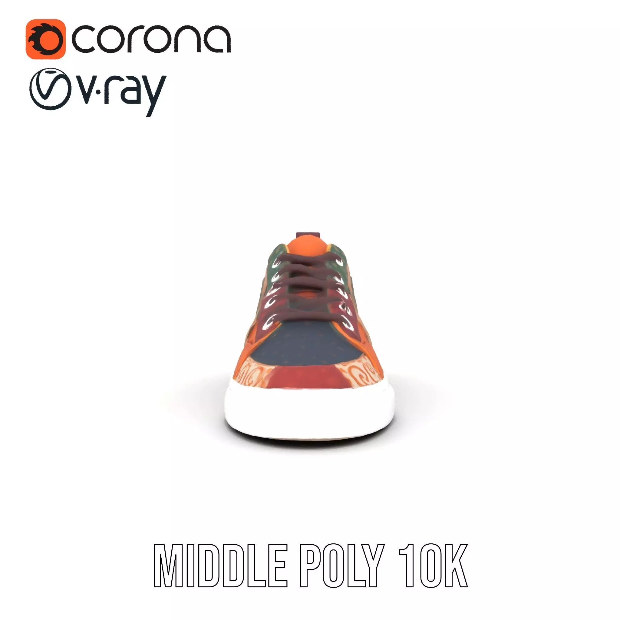 Patchwork Sneaker model pack Low-poly 3D model_15