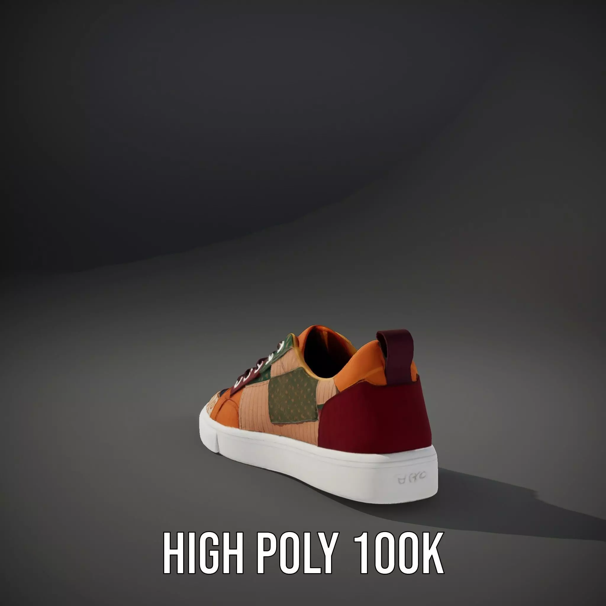 Patchwork Sneaker model pack Low-poly 3D model_10