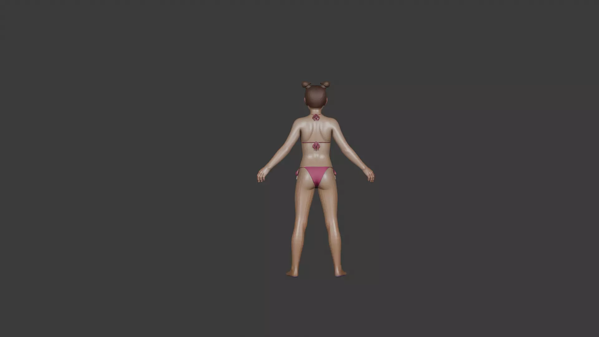 Asian Female  Stylized 3D Character Model  3D model_1