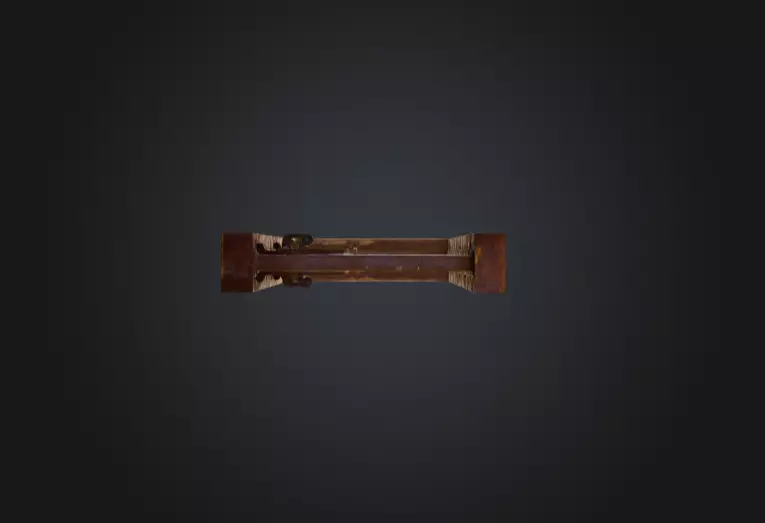 Cursed Wooden Door Low-poly 3D model_12
