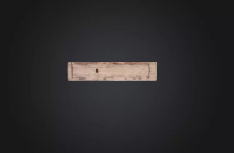 Cursed Wooden Door Low-poly 3D model_11