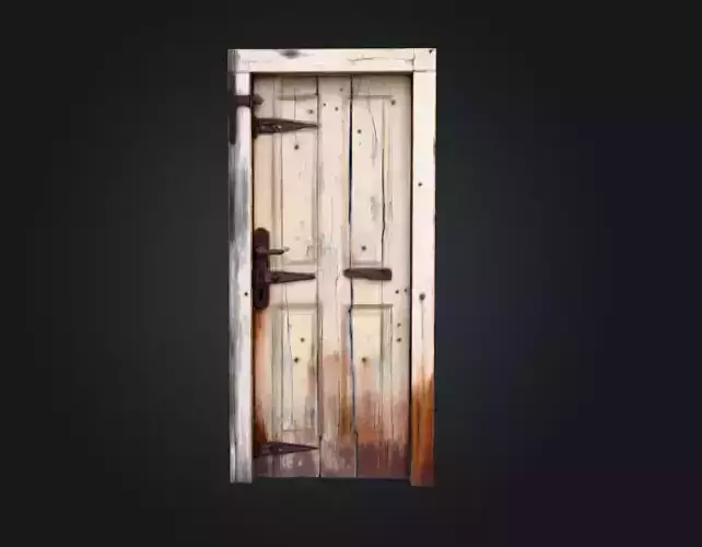 Cursed Wooden Door Low-poly 3D model Cursed Wooden Door Low-poly 3D model