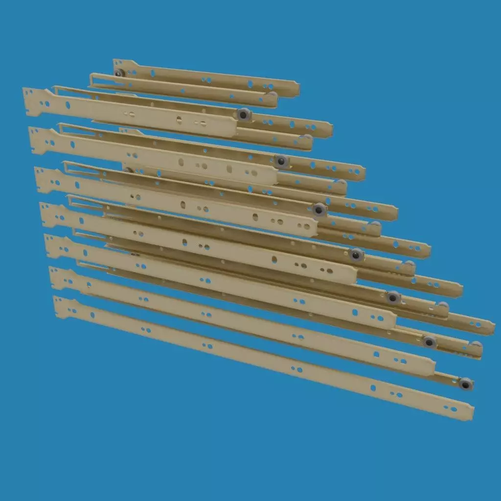 Roller Drawer Slides 3D model_14