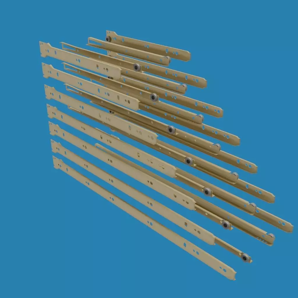 Roller Drawer Slides 3D model_13