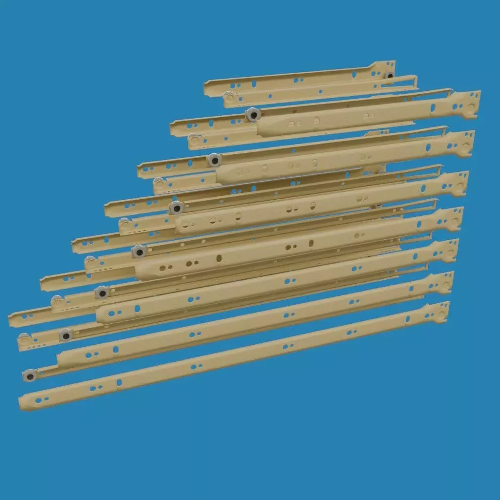 Roller Drawer Slides 3D model_8
