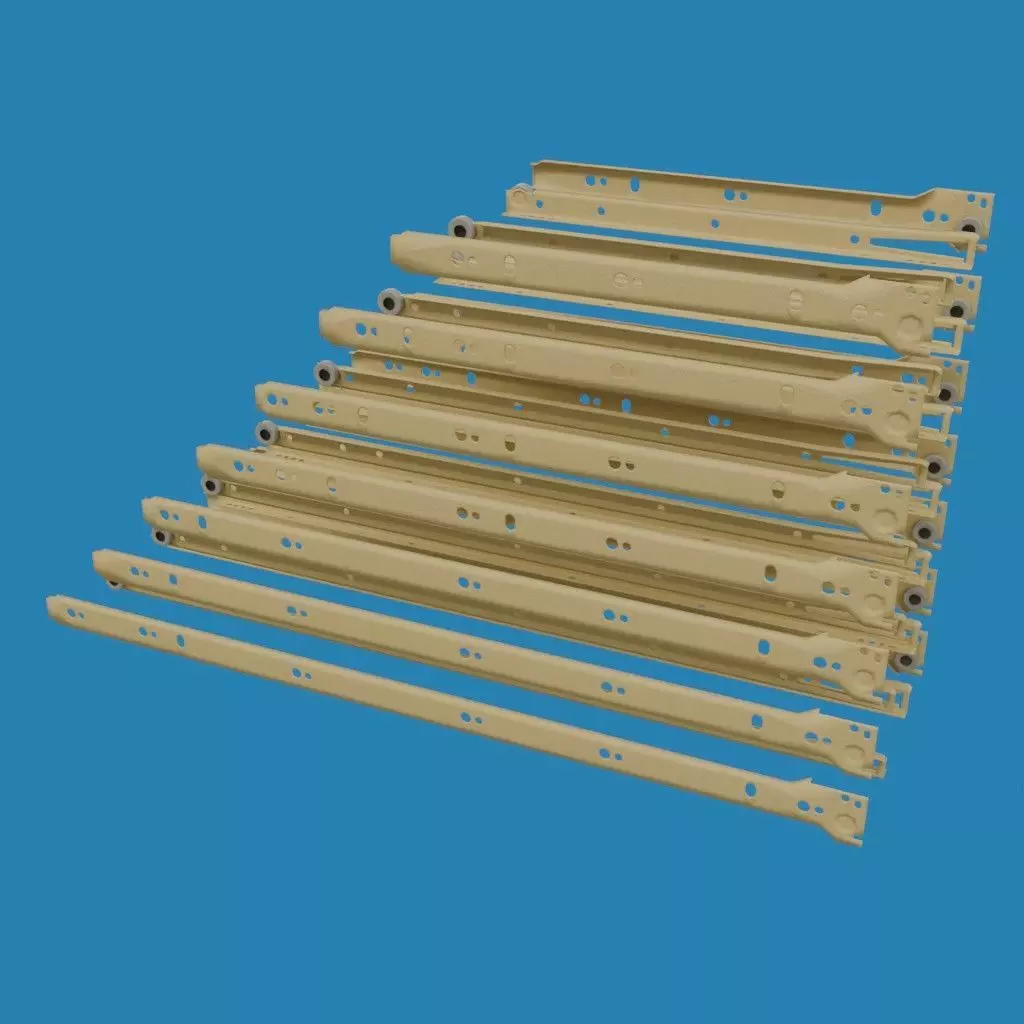 Roller Drawer Slides 3D model_6