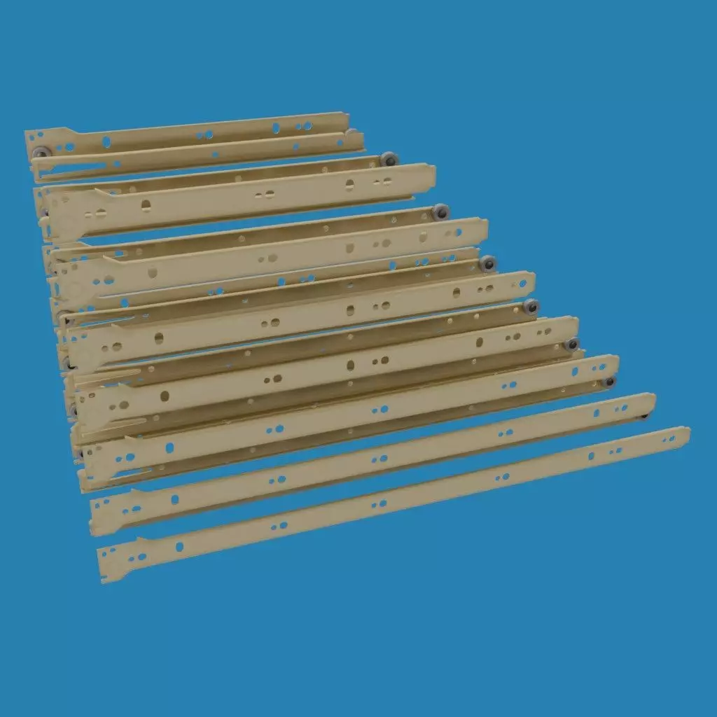 Roller Drawer Slides 3D model_16