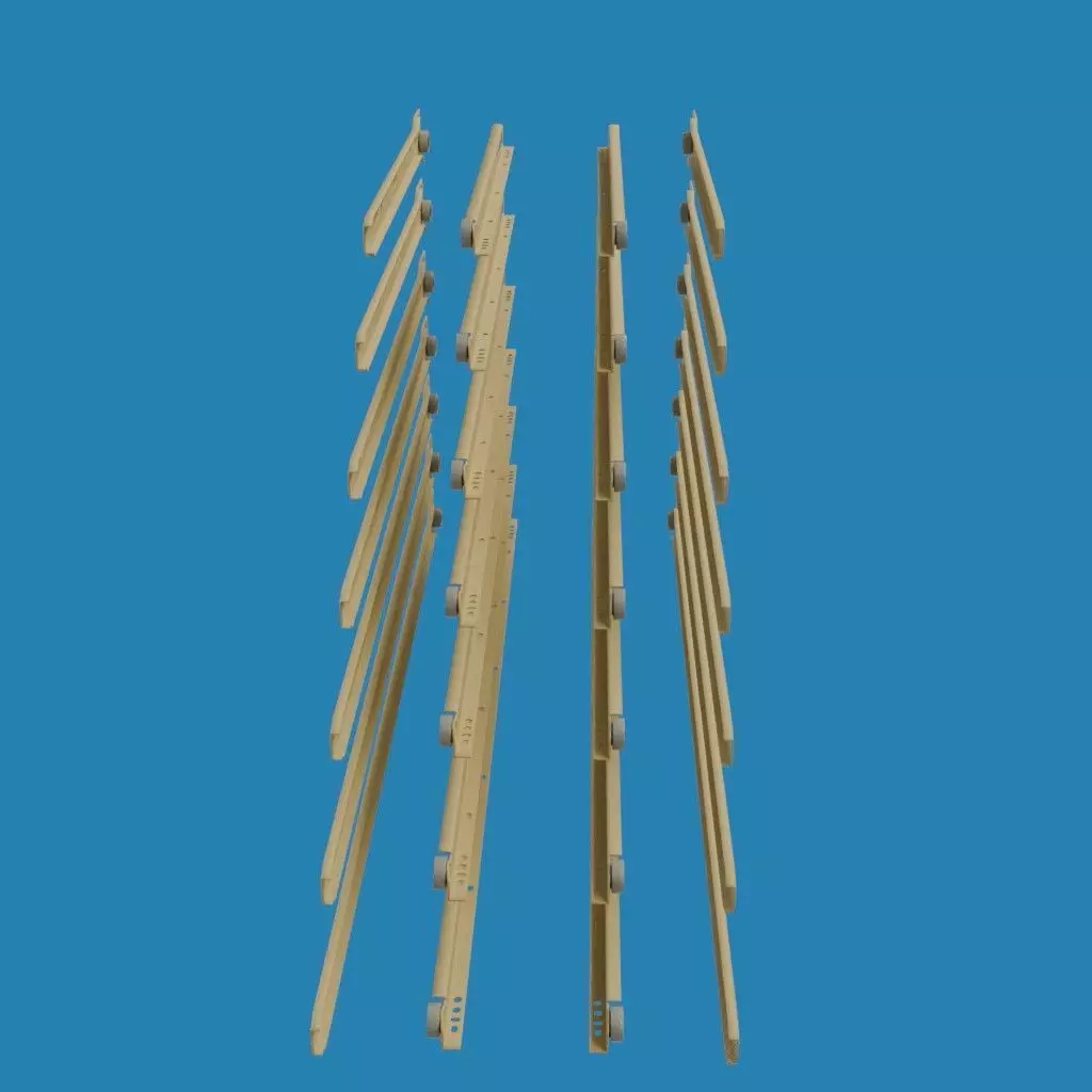 Roller Drawer Slides 3D model_11