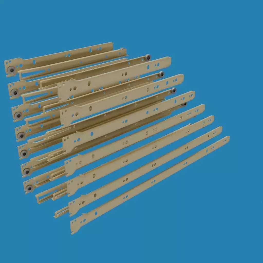 Roller Drawer Slides 3D model_17