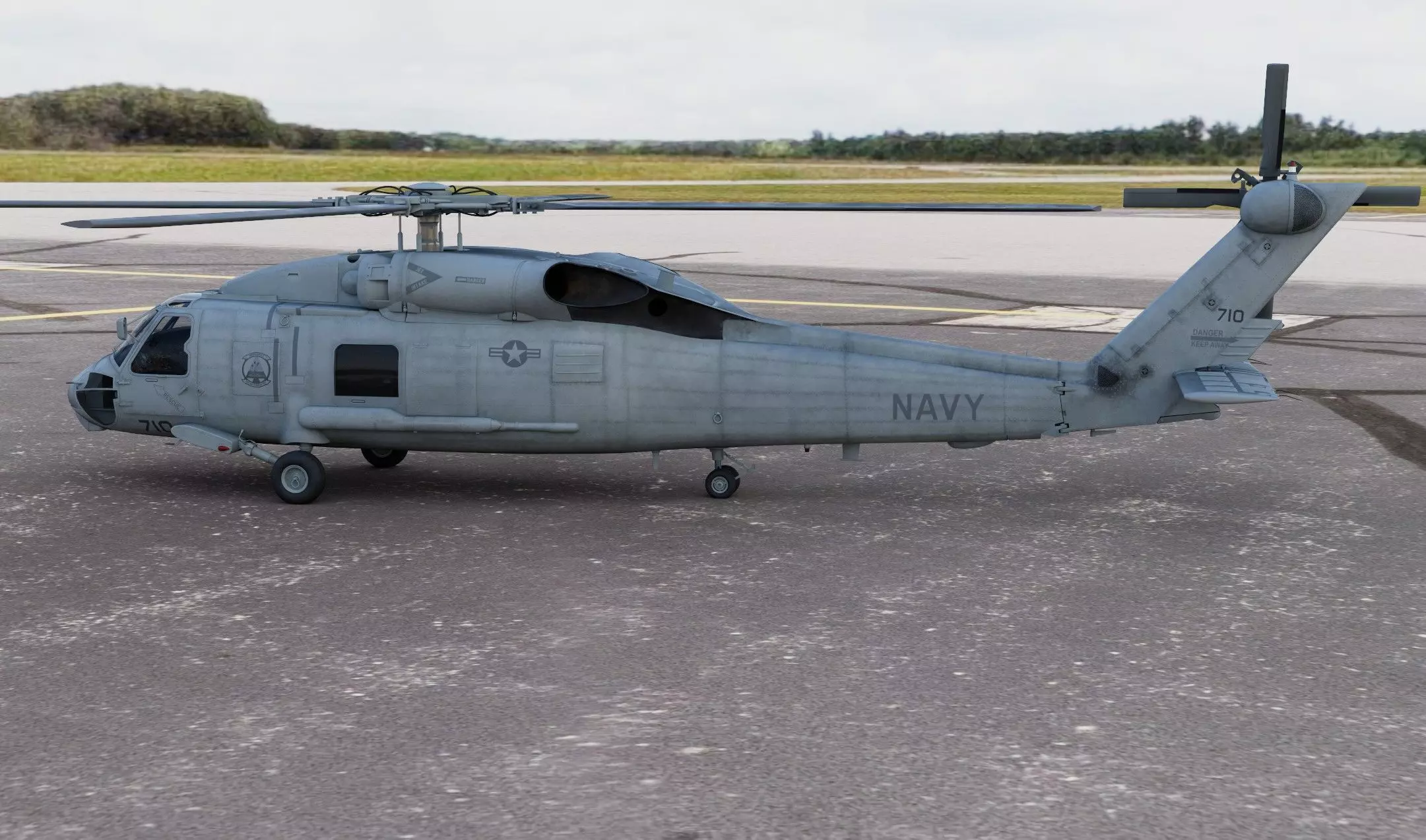 Seahawk Sikorsky SH-60 Helicopter 3D model_2