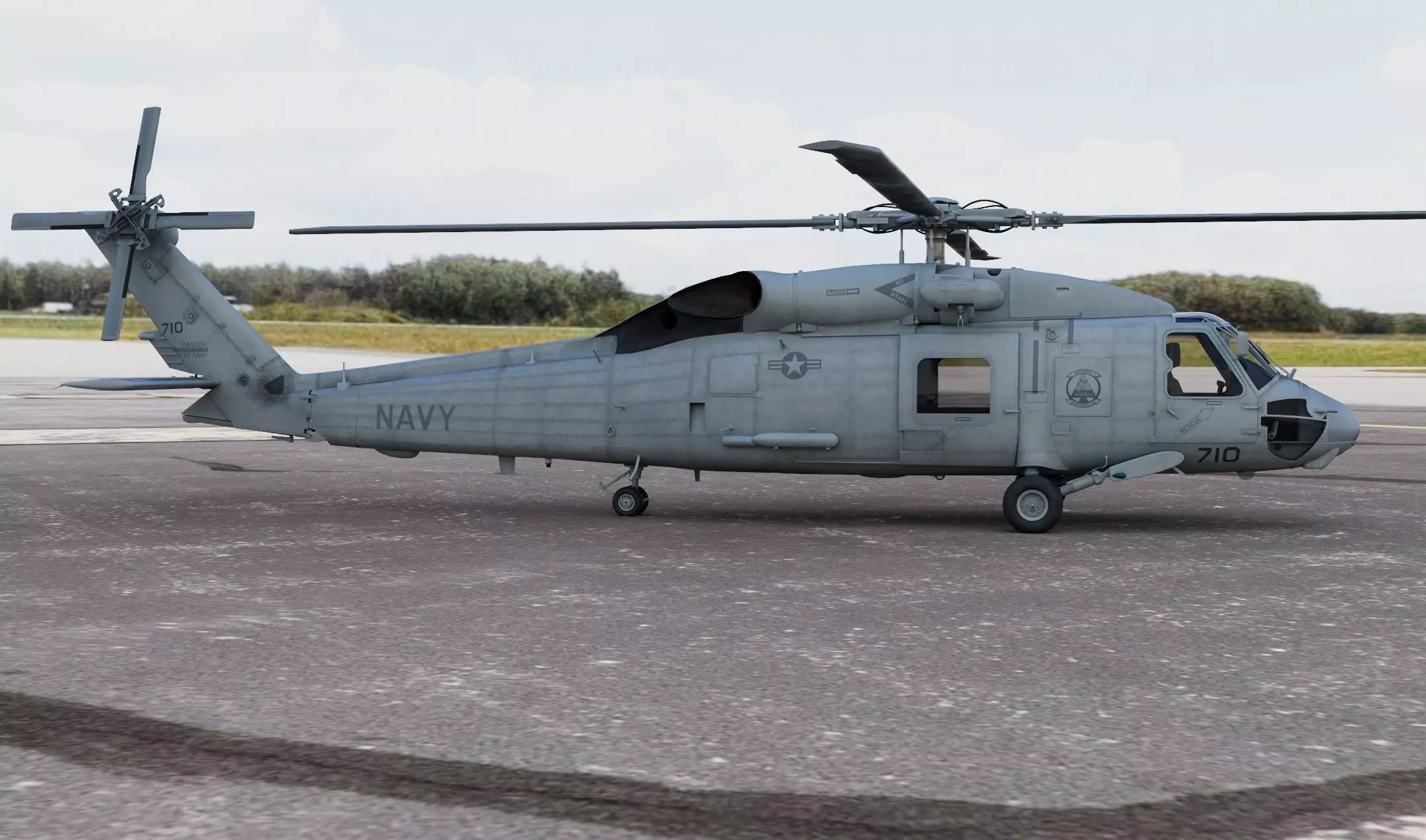 Seahawk Sikorsky SH-60 Helicopter 3D model_3