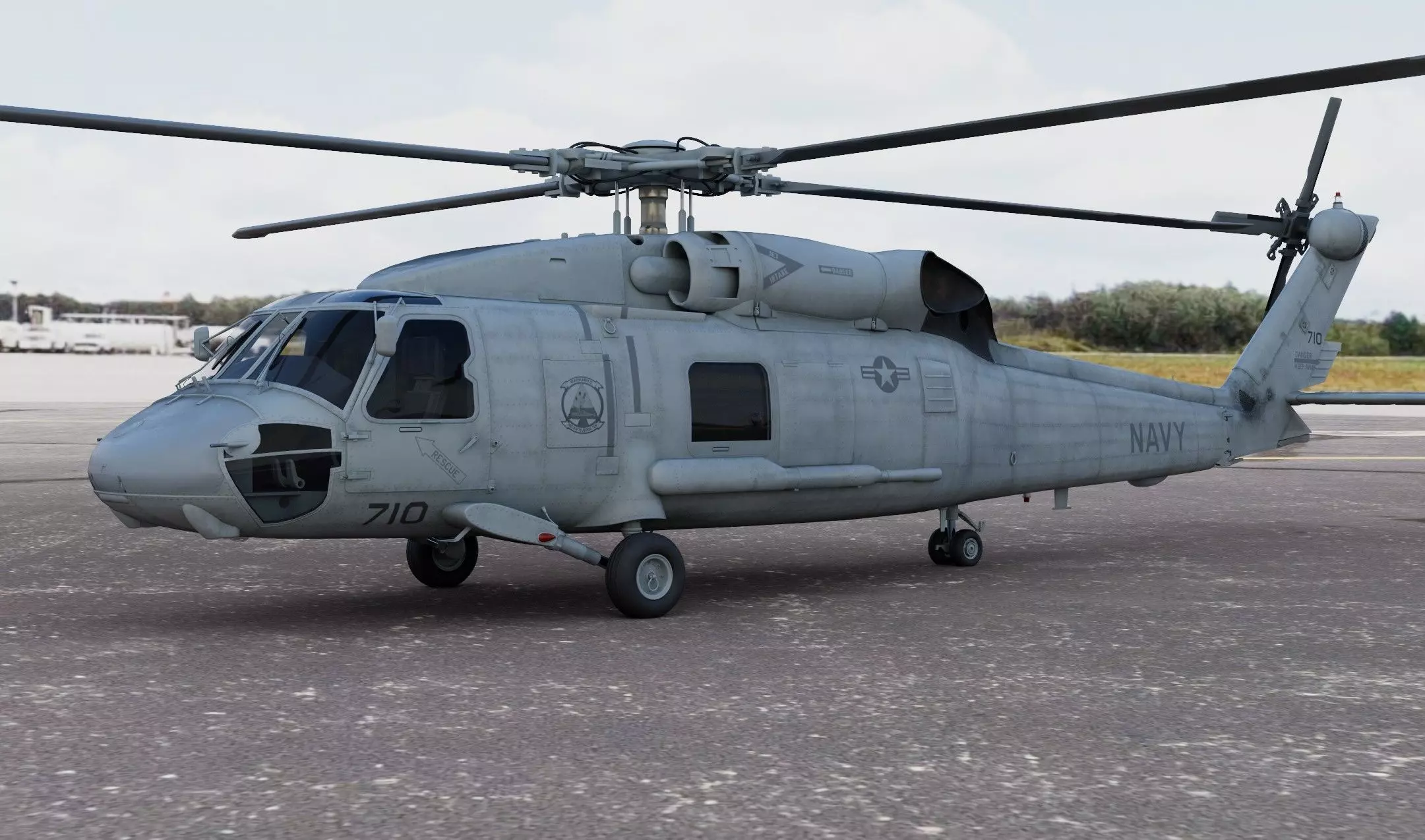 Seahawk Sikorsky SH-60 Helicopter 3D model_1