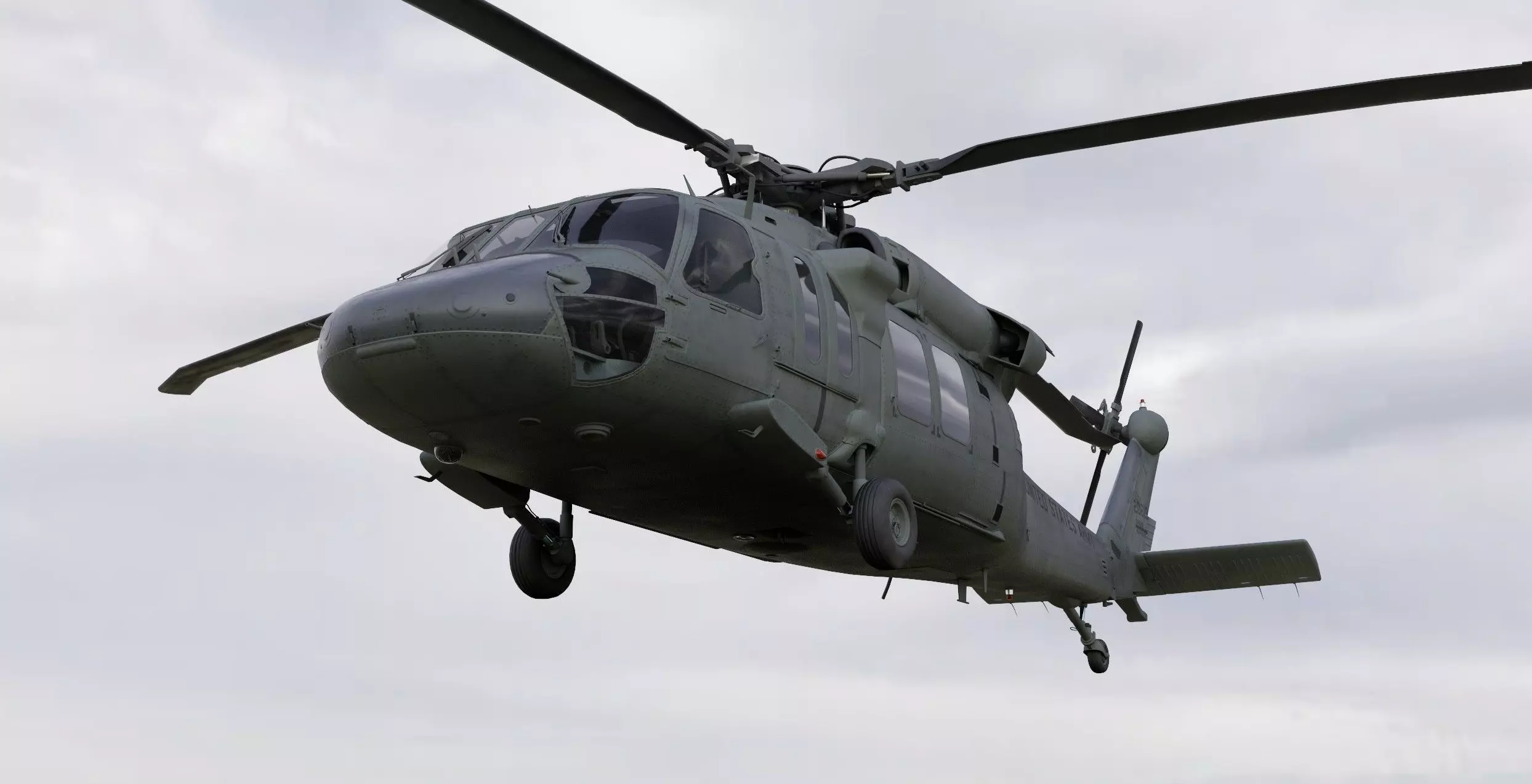BlackHawk Sikorsky UH-60 Helicopter 3D model_5