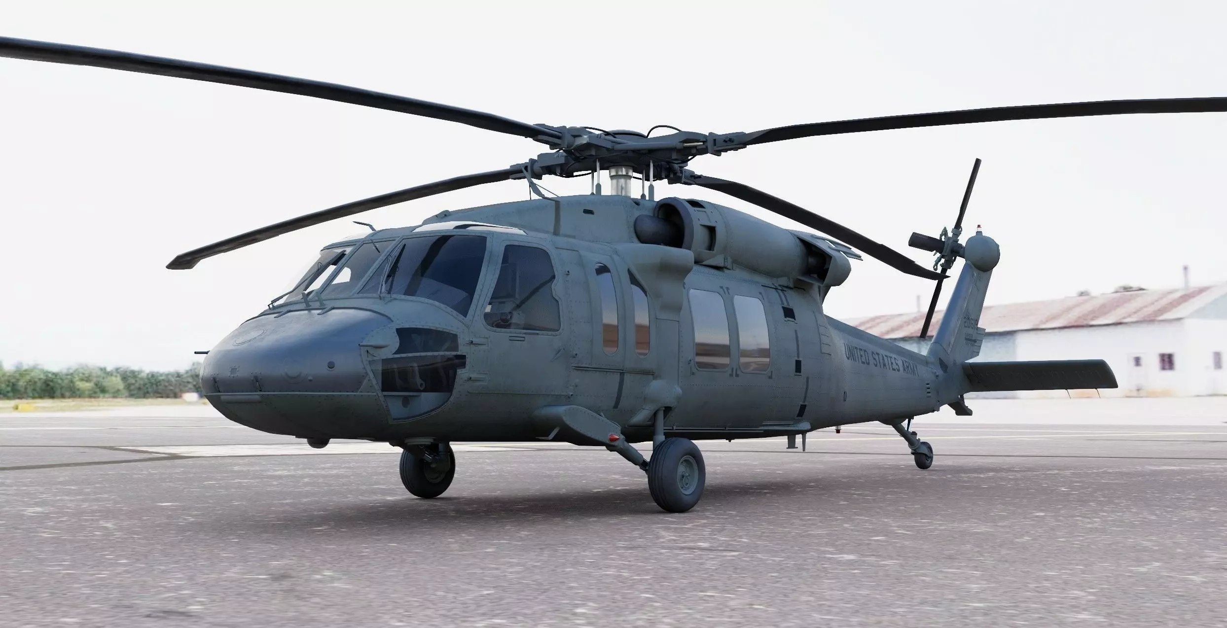 BlackHawk Sikorsky UH-60 Helicopter 3D model_0