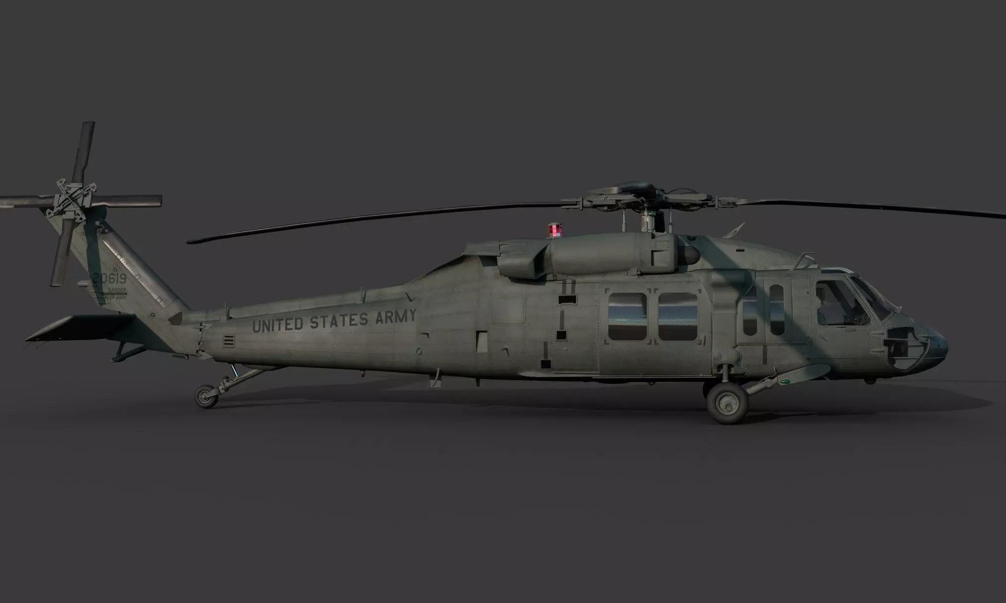 BlackHawk Sikorsky UH-60 Helicopter 3D model_7