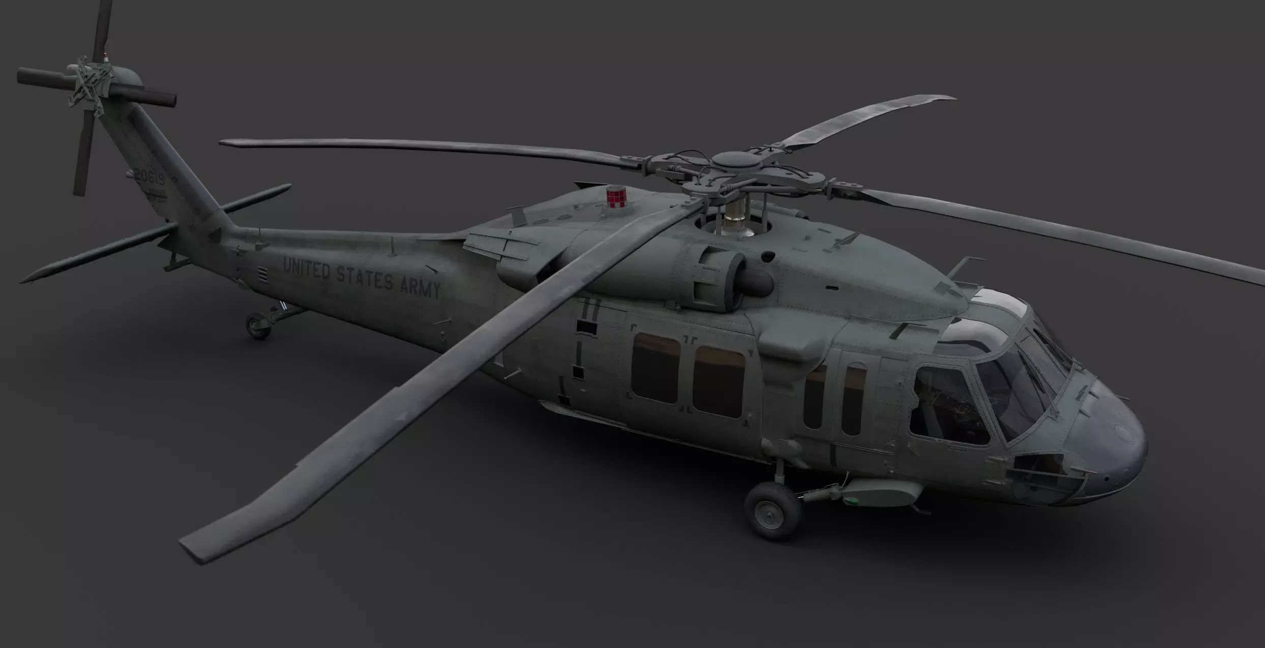 BlackHawk Sikorsky UH-60 Helicopter 3D model_8