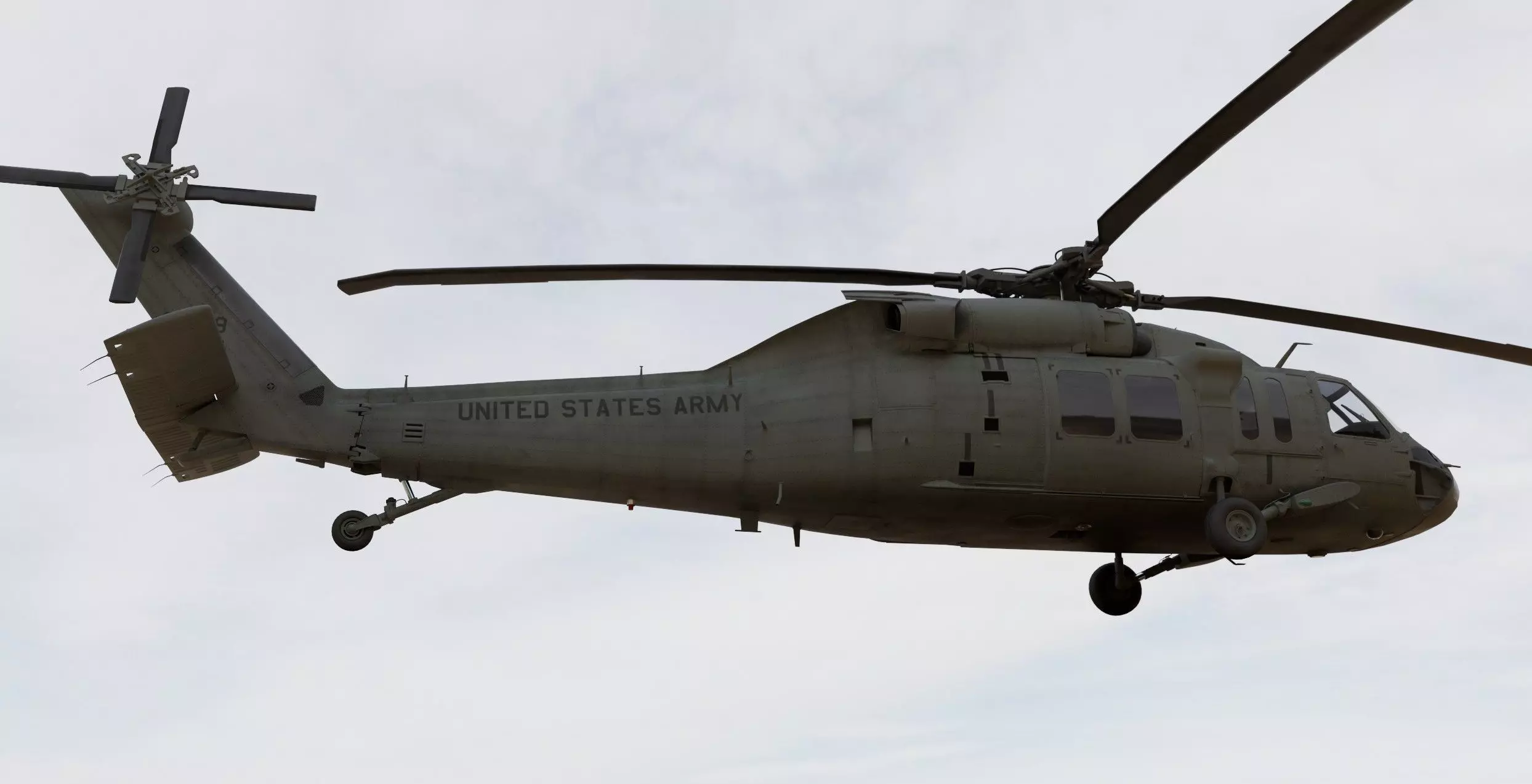 BlackHawk Sikorsky UH-60 Helicopter 3D model_4