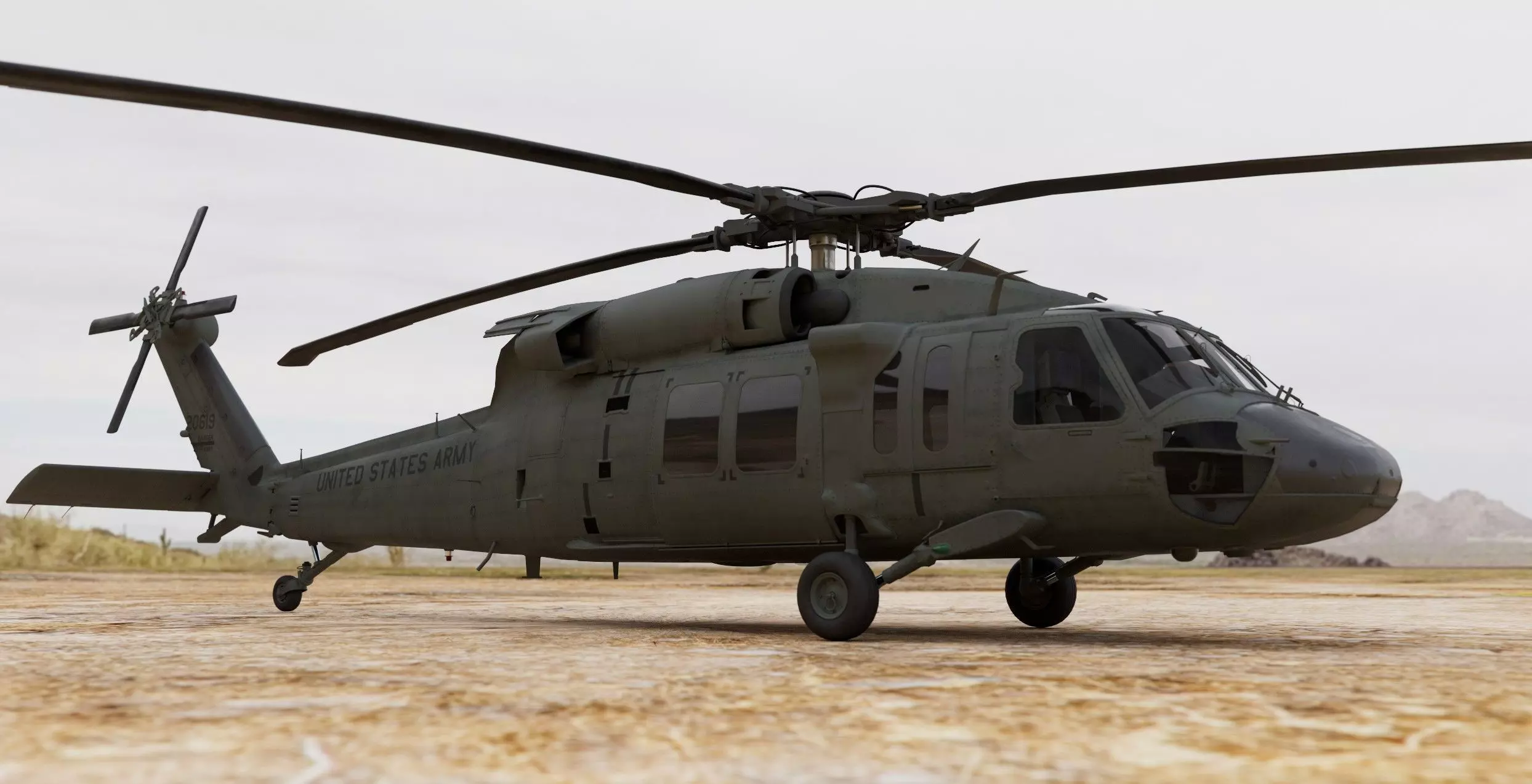 BlackHawk Sikorsky UH-60 Helicopter 3D model_1