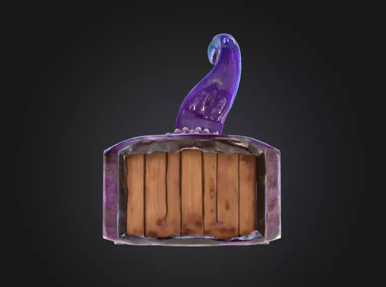 The Mimic Chest Low-poly 3D model_16