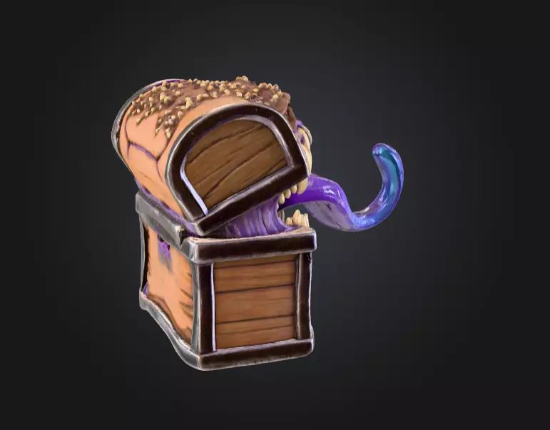 The Mimic Chest Low-poly 3D model_6