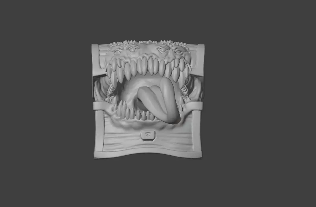 The Mimic Chest Low-poly 3D model_17