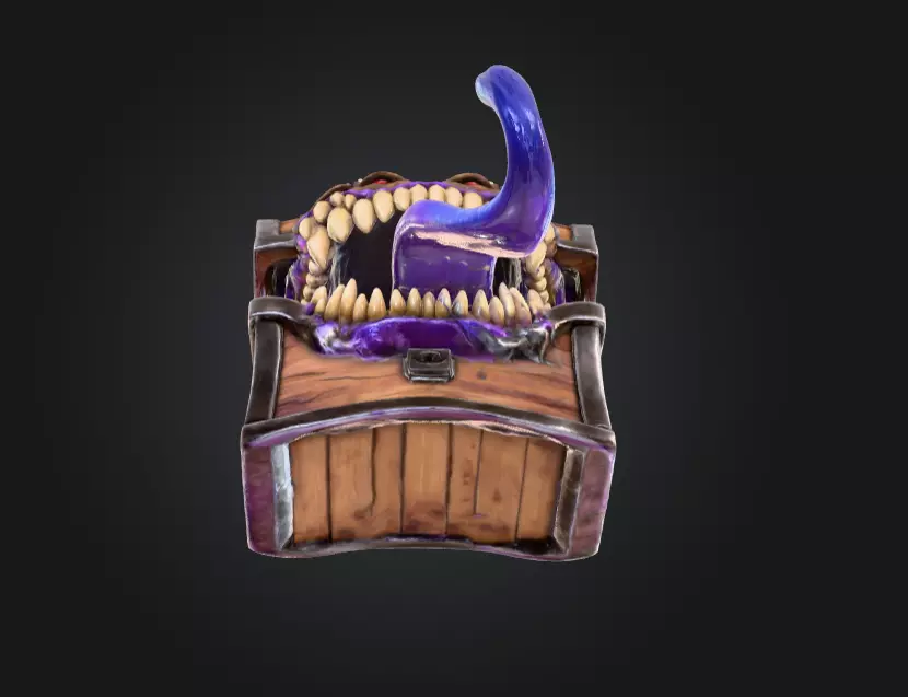 The Mimic Chest Low-poly 3D model_12
