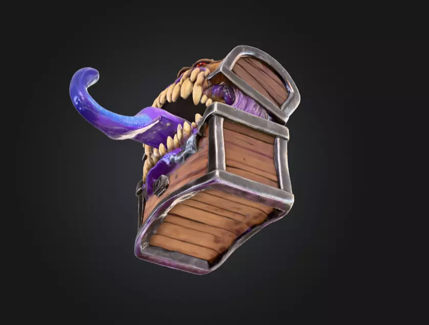 The Mimic Chest Low-poly 3D model_14