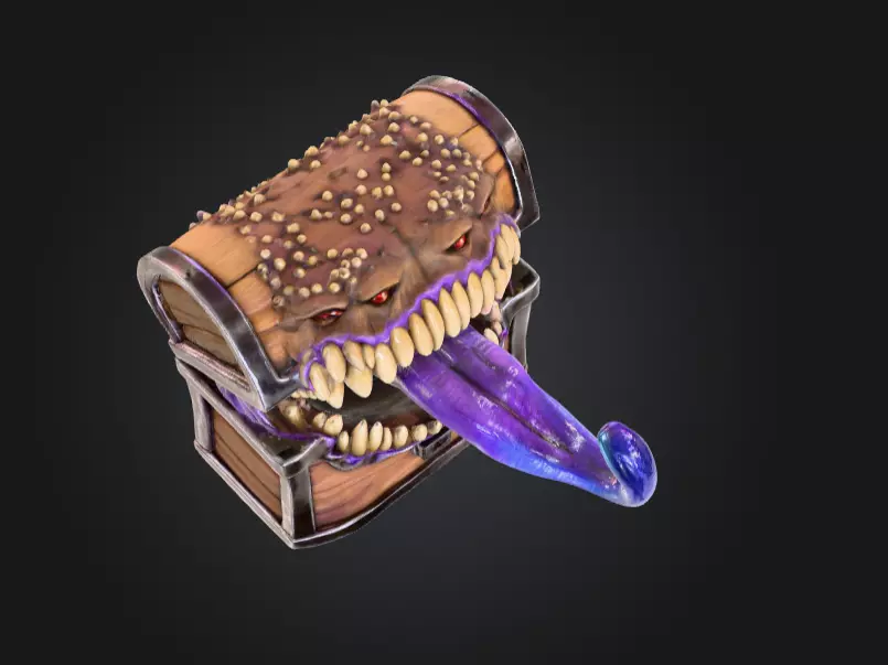 The Mimic Chest Low-poly 3D model_11
