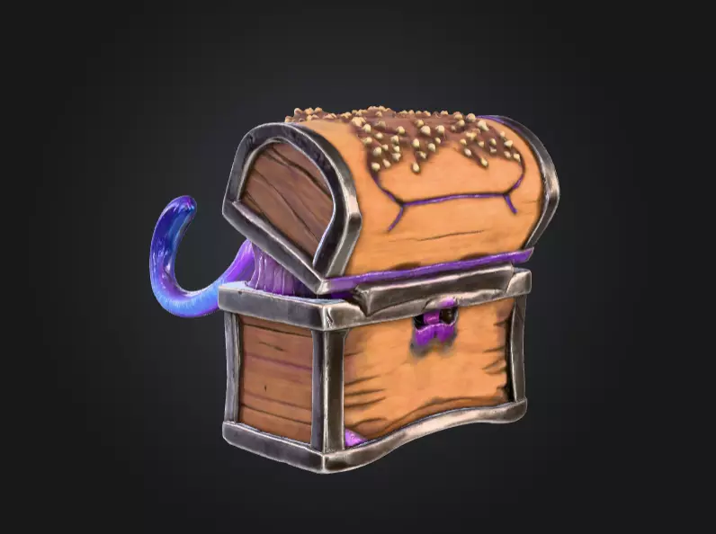 The Mimic Chest Low-poly 3D model_4