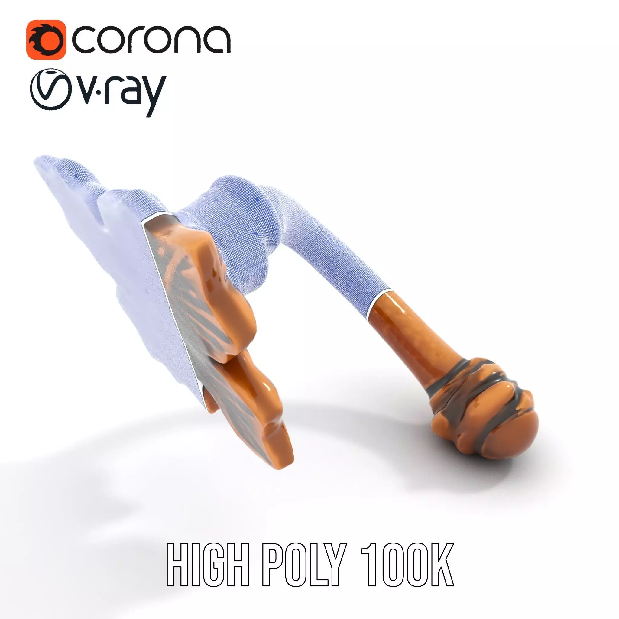 Bronze Leaf Handle model pack Low-poly 3D model_26