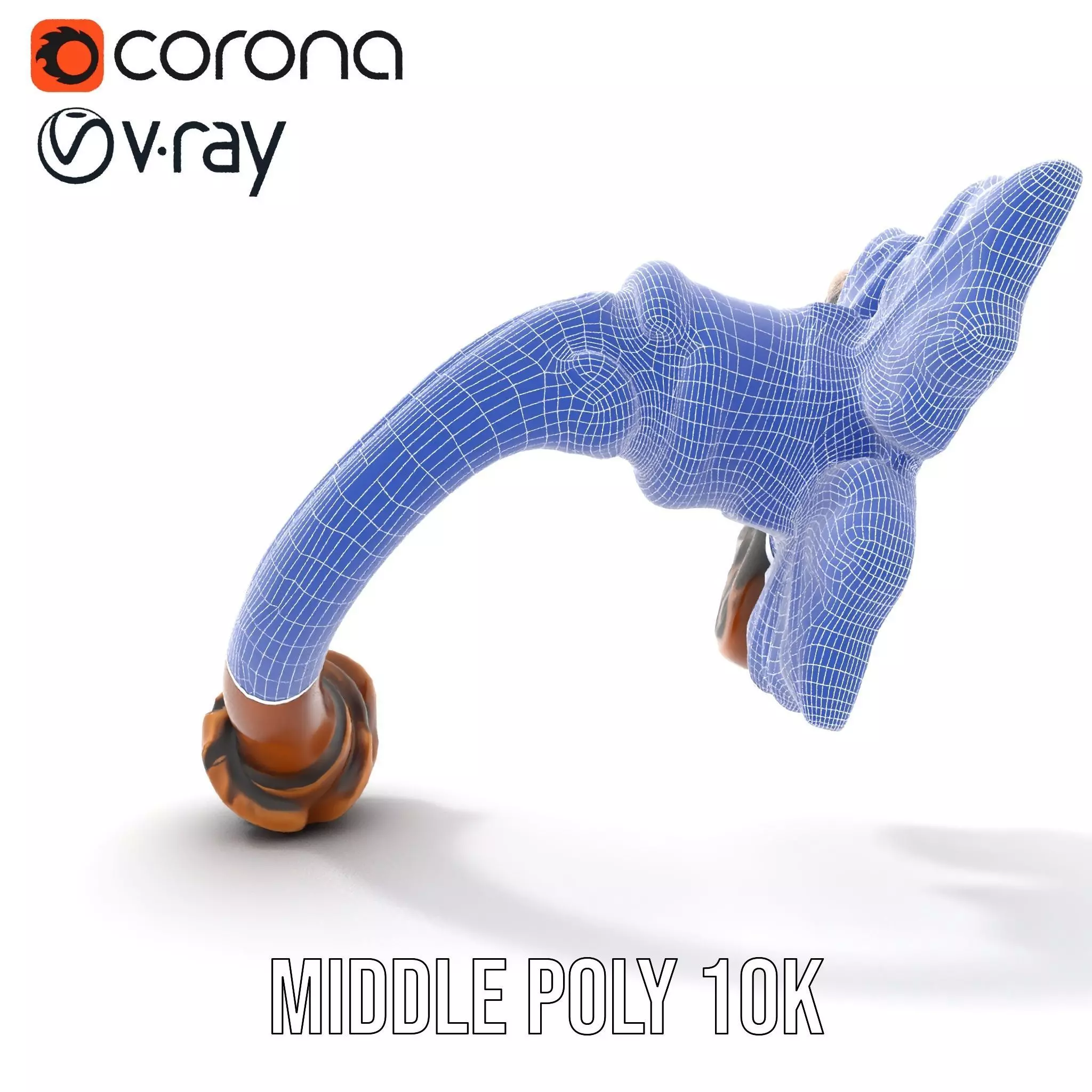 Bronze Leaf Handle model pack Low-poly 3D model_29