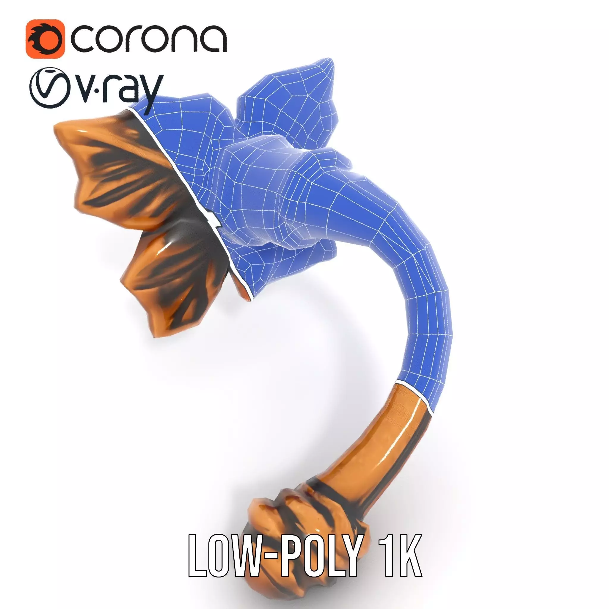 Bronze Leaf Handle model pack Low-poly 3D model_22