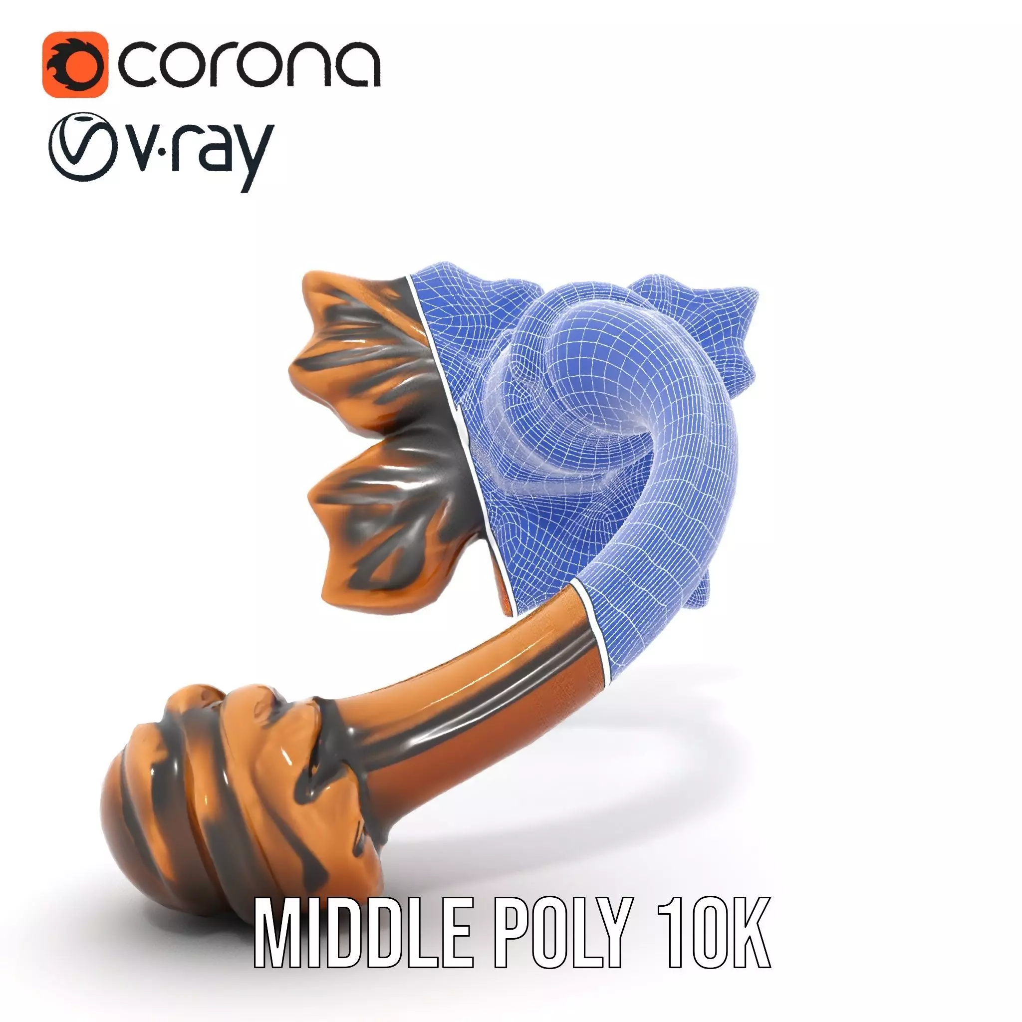 Bronze Leaf Handle model pack Low-poly 3D model_24