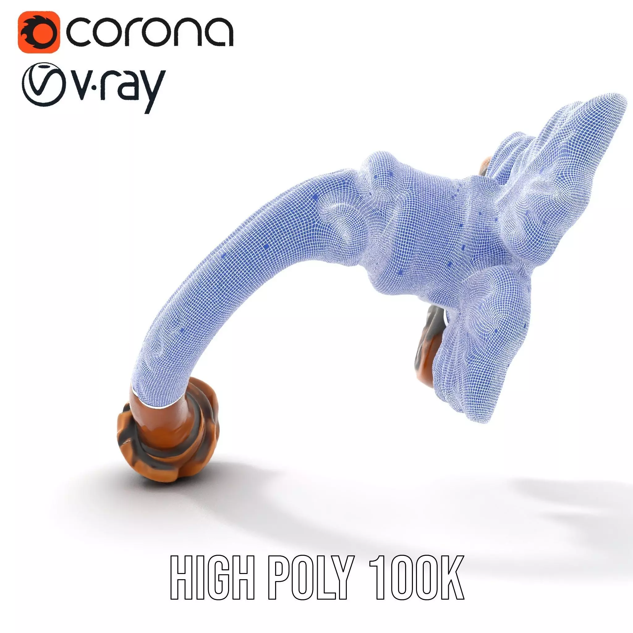 Bronze Leaf Handle model pack Low-poly 3D model_33