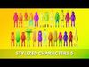 Casual Character Pack 5 Rigged NPCs Low-poly 3D model_1