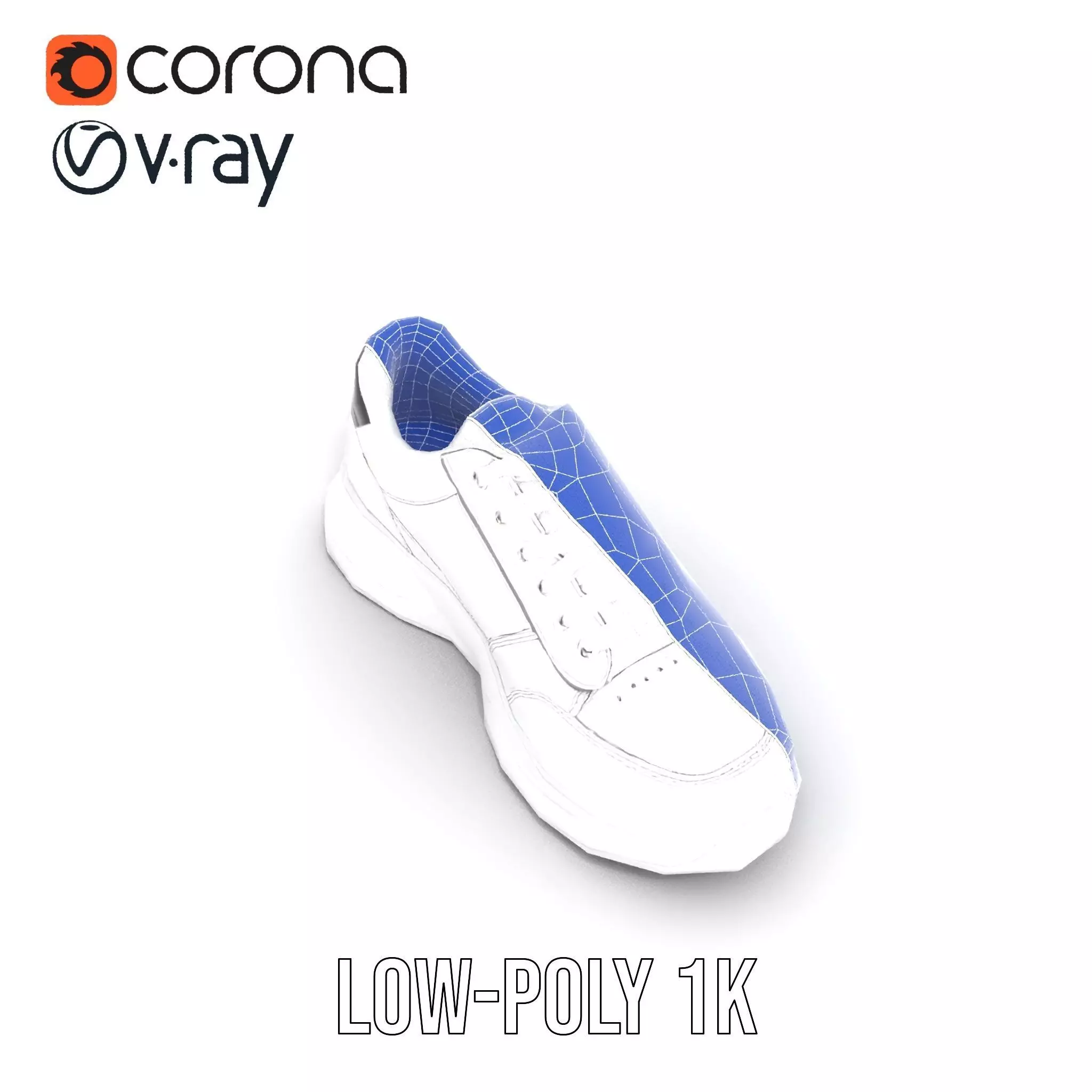 Sleek White Sneaker model pack Low-poly 3D model_28