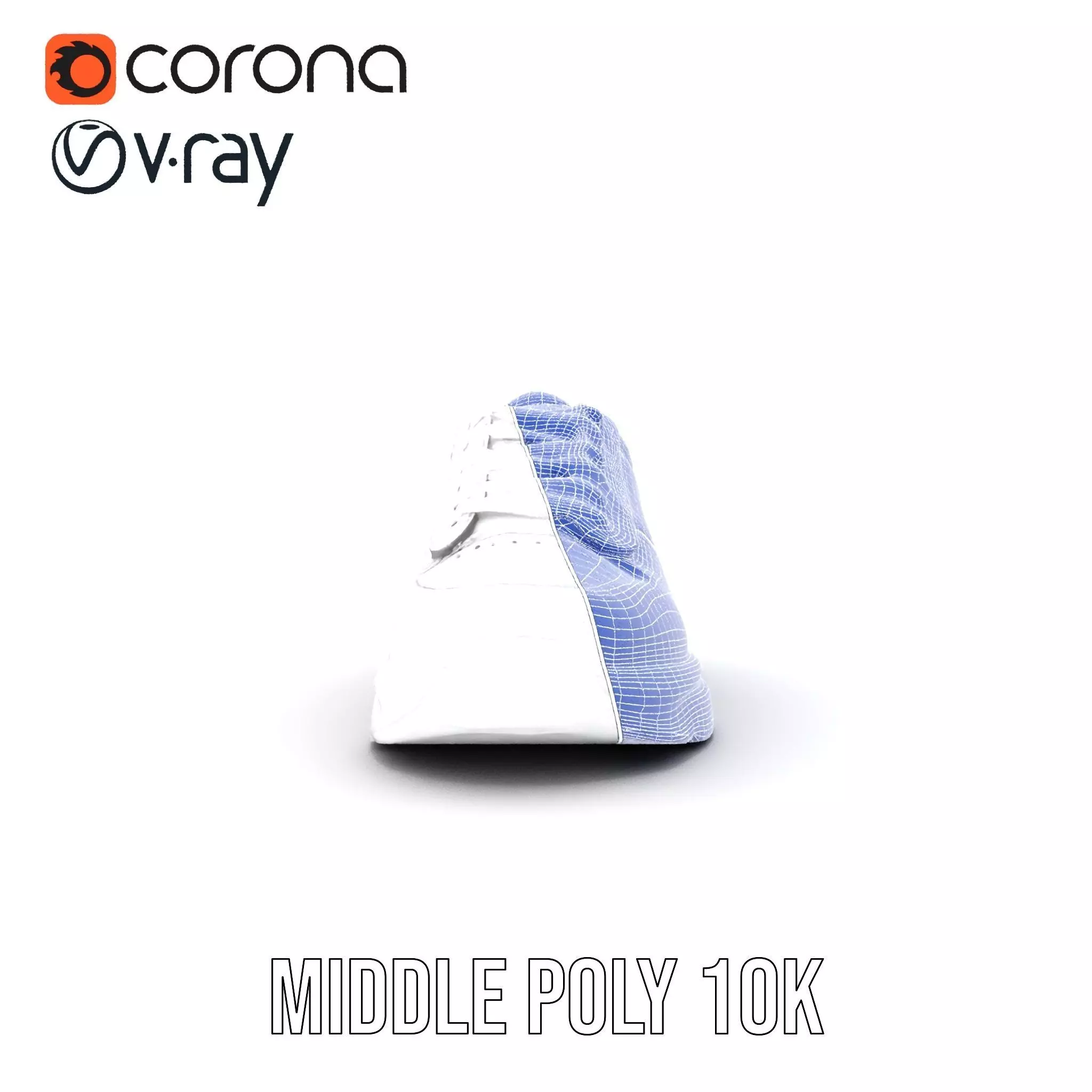 Sleek White Sneaker model pack Low-poly 3D model_24