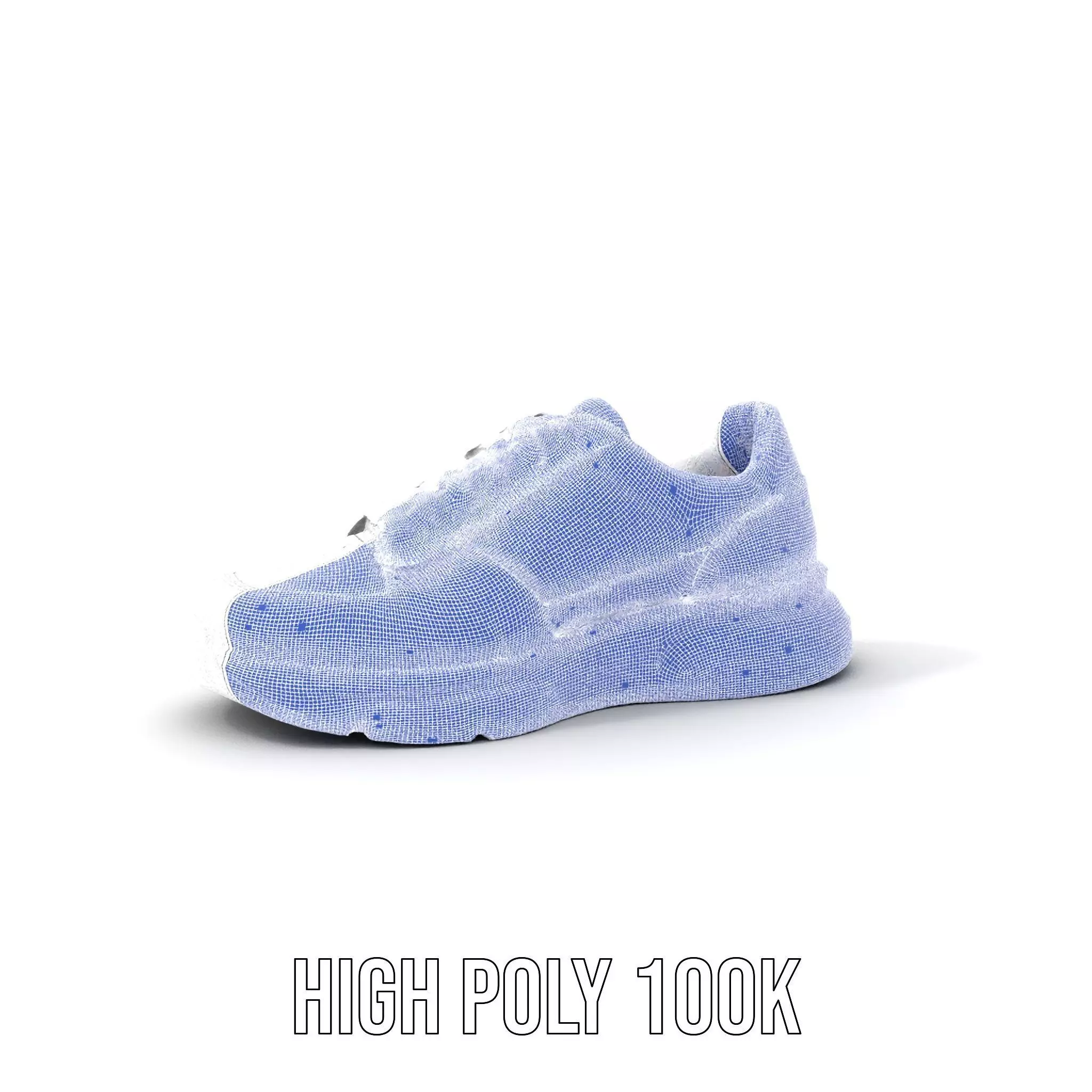 Sleek White Sneaker model pack Low-poly 3D model_4