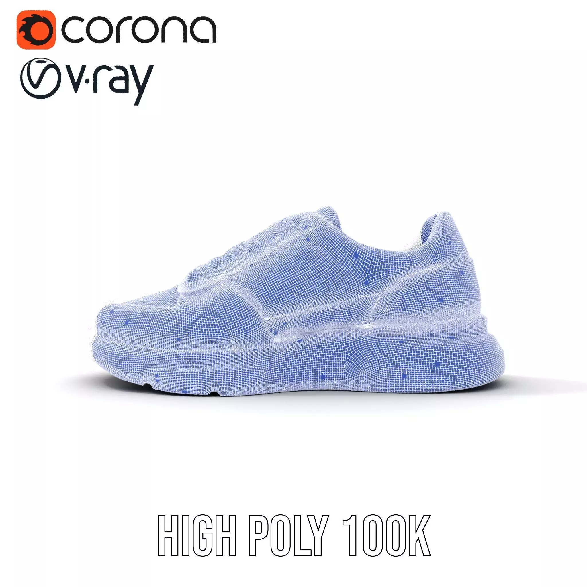 Sleek White Sneaker model pack Low-poly 3D model_29